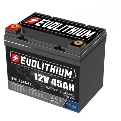 BATTERIE LITHIUM ÉVOLITHIUM 12V 45AH 576WH (GR.U1)