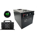 ENSEMBLE BATTERIE ÉVOLITHIUM 38.4V 100AH, CHARGEUR LIFEPO4 36V 20A, INDICATEUR DE CHARGE